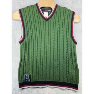 Vintage Phat Farm Sweater Vest Sleeveless 90s Green Men's Size‎ XL